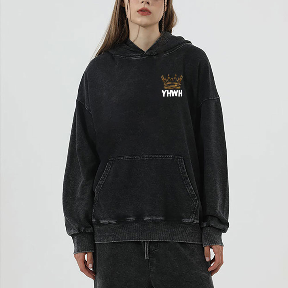 YHWH Not My Way Christian Washed Hoodie