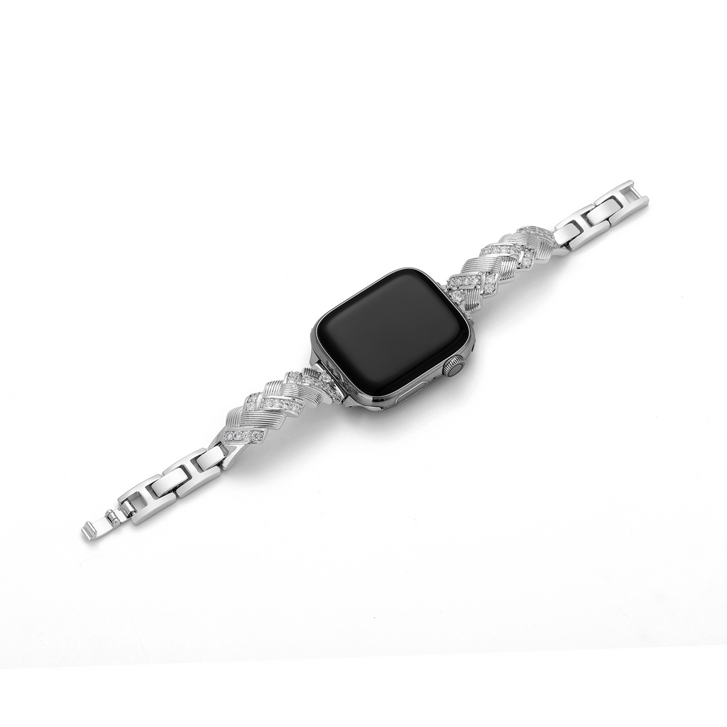 Sparkling Braided Metal Watch Band for Apple Watch