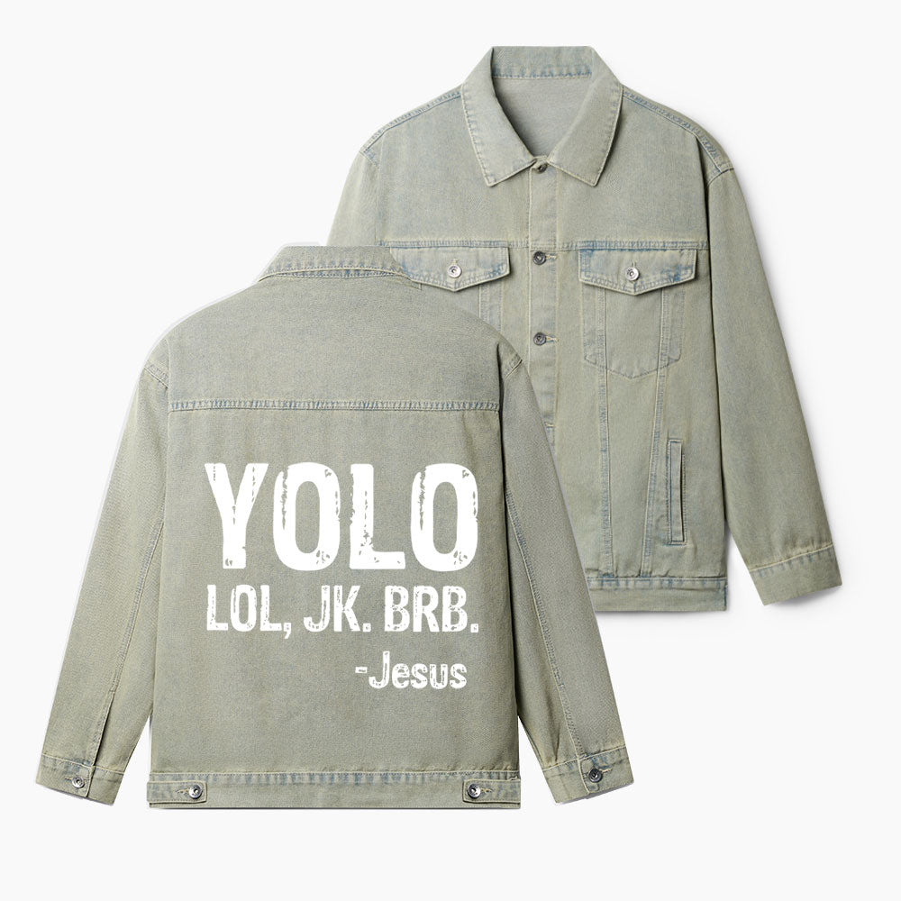 YOLO Christian Denim Jacket