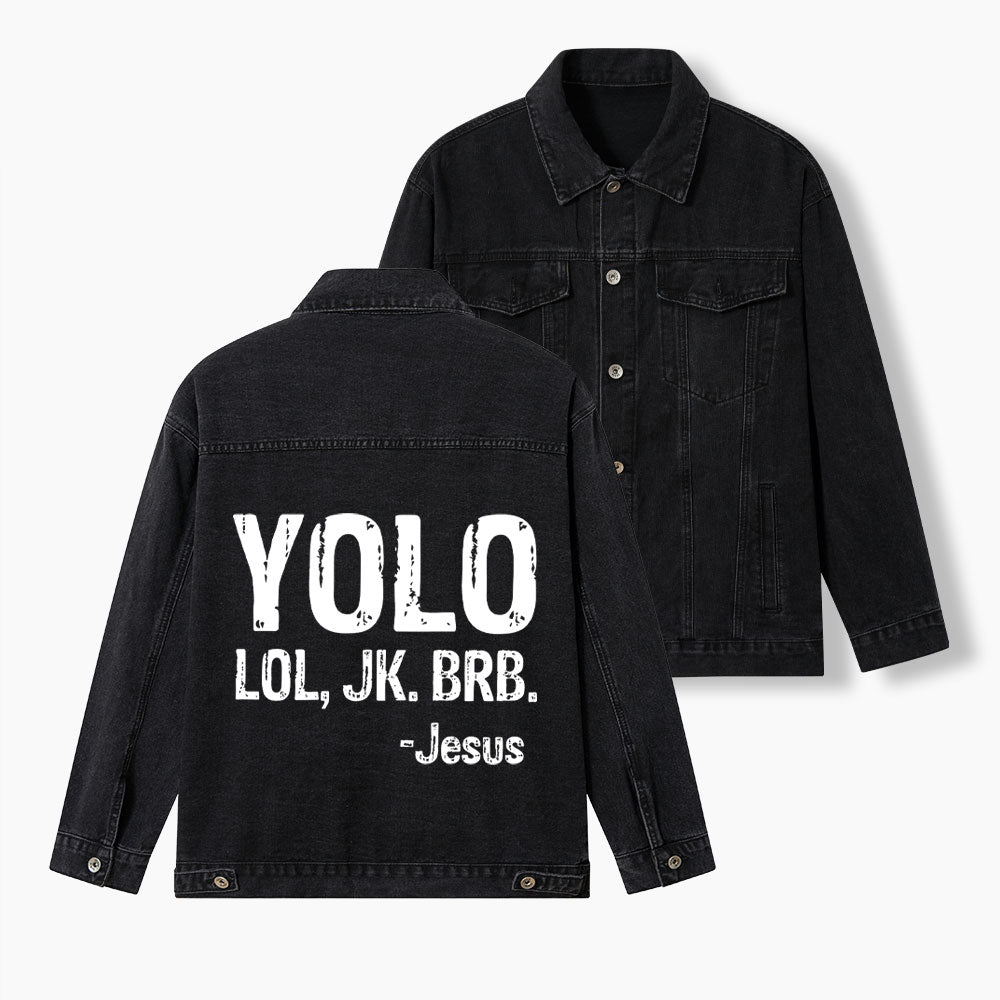 YOLO Christian Denim Jacket
