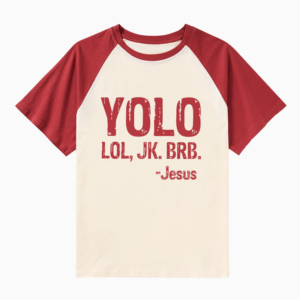 YOLO Christian Raglan Sleeve T-Shirt