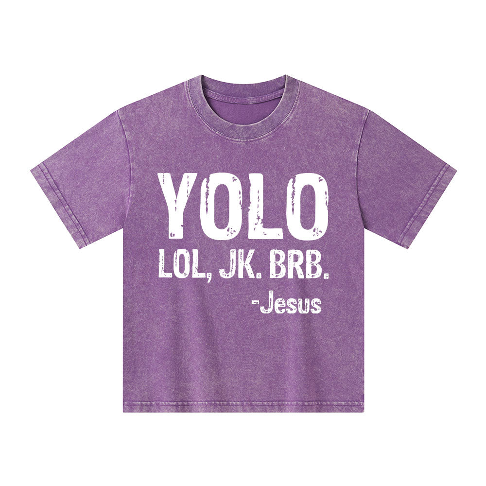 YOLO Christian Washed Kid T-Shirt