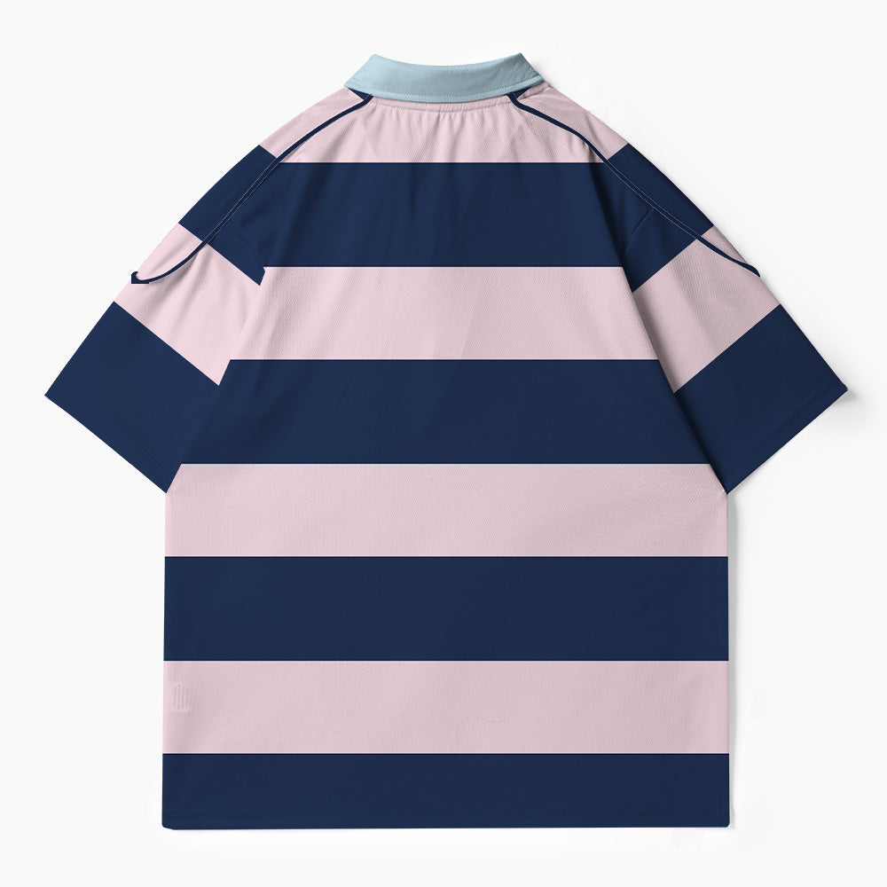 Yahweh Stripes Christian Buttoned Polo Jersey