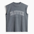 Yahweh The Great I Am Christian Women's Washed Tank Top