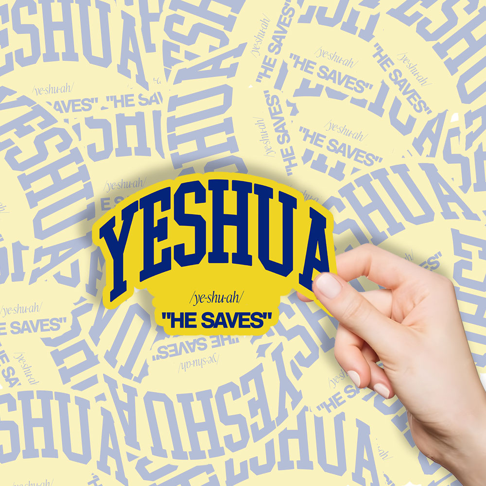 Yeshua He Saves Christian Stickers