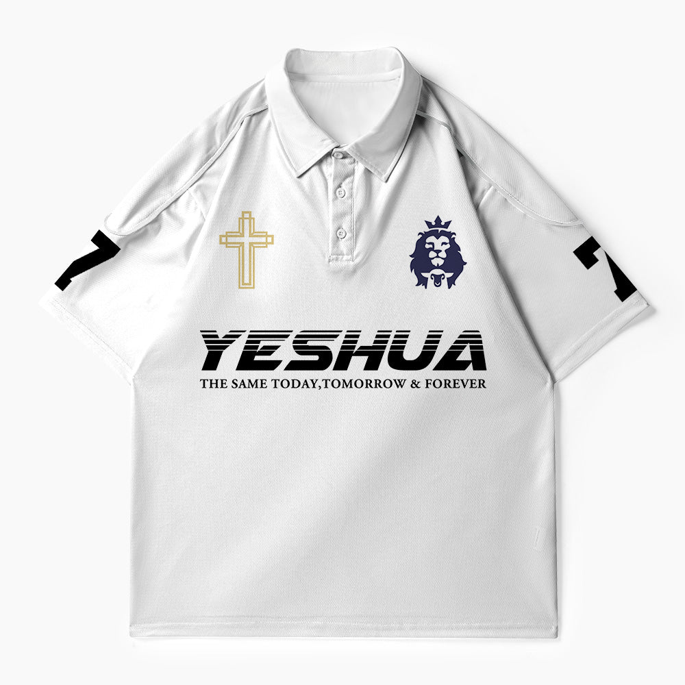 Yeshua Christian Buttoned Polo Jersey
