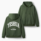 Yeshua He Saves Christian Fleece-Lined Full-Zip Hoodie