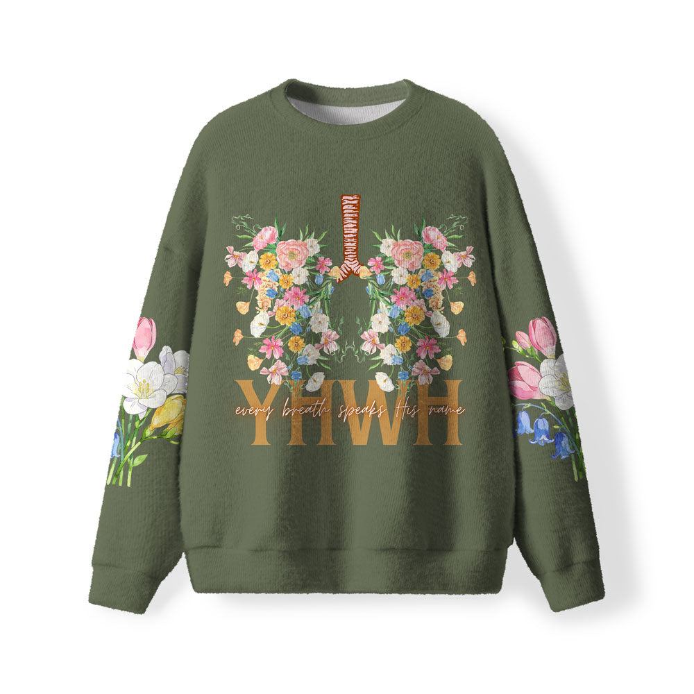 Yhwh Every Breath Speak His Name Christian Lightweight Sweater
