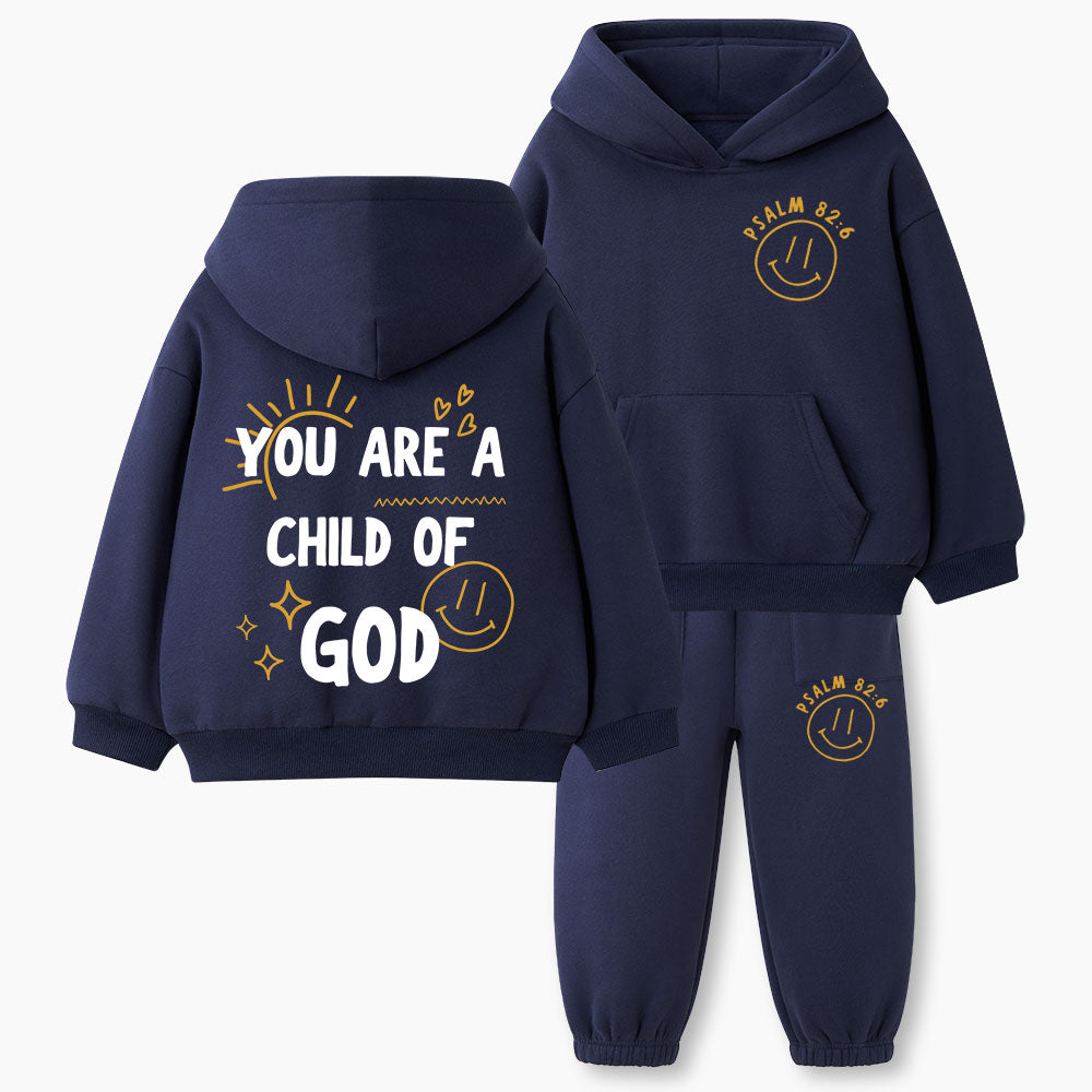 You Are A Child Of God Christian Kid Fleece Hoodie Set