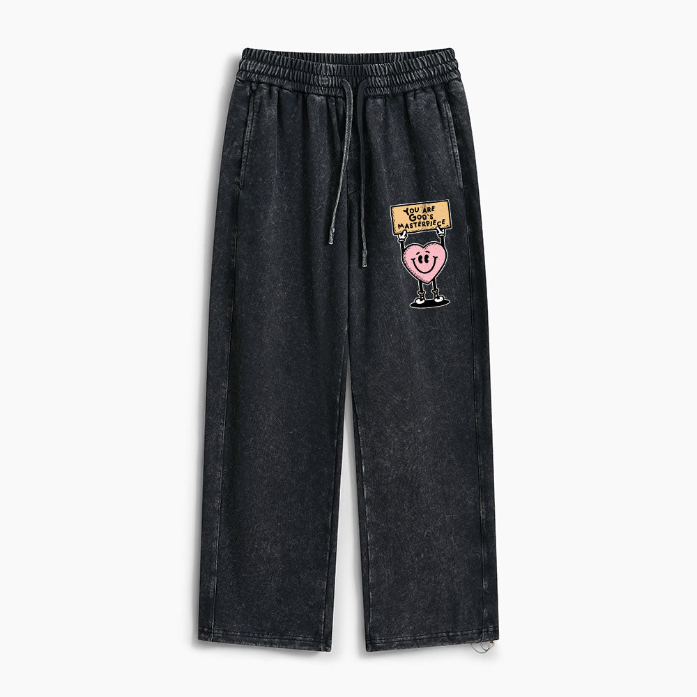 You Are God's Masterpiece Christian Washed Sweatpants
