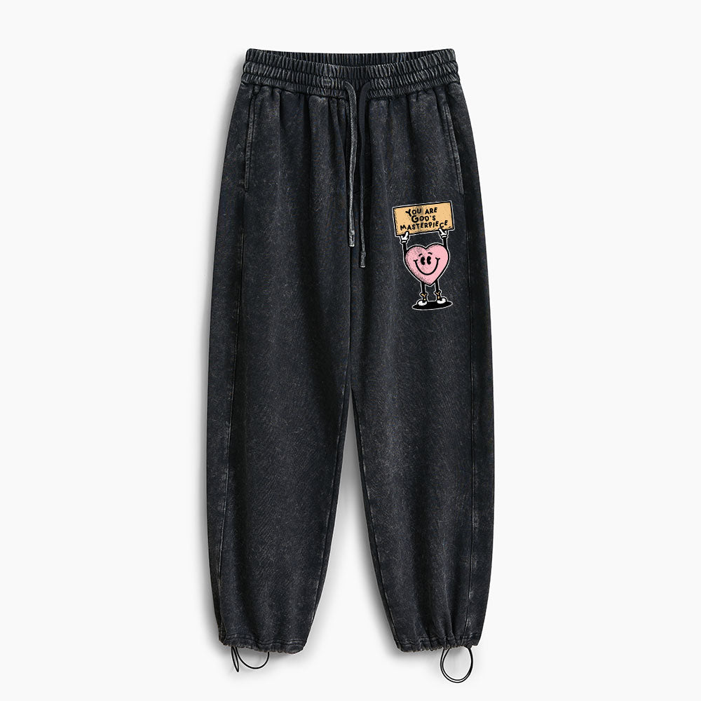 You Are God's Masterpiece Christian Washed Sweatpants