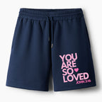 You Are So Loved Christian Fleece Shorts