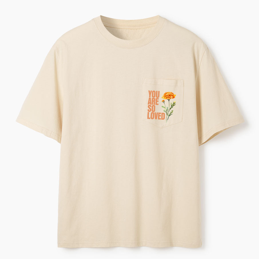You Are So Loved Christian Unisex Pocket T-Shirt