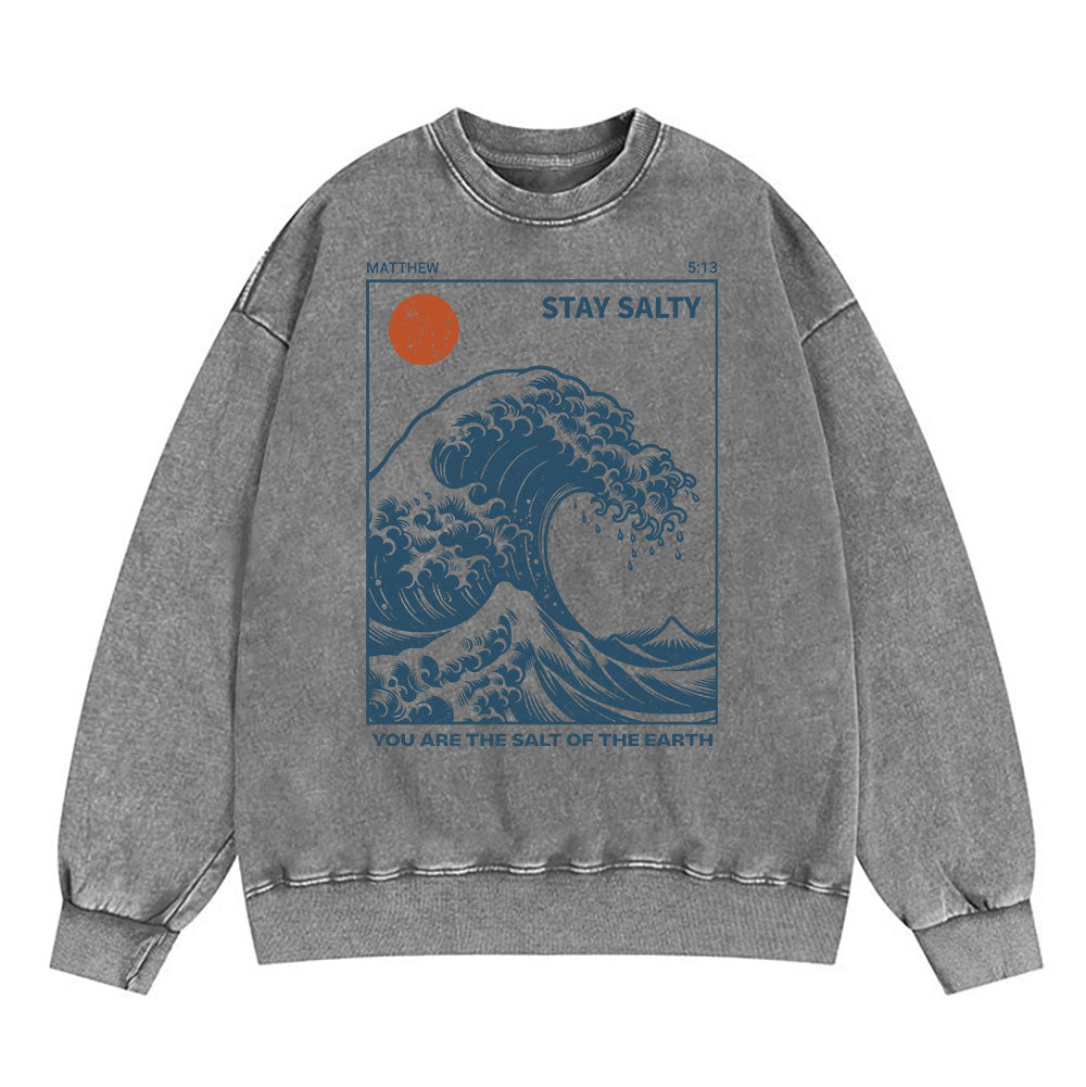 You Are The Salt Of The Earth Christian Washed Sweatshirt
