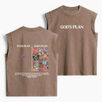 Your Plan And God's Plan Christian Women's Washed Tank Top