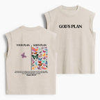 Your Plan And God's Plan Christian Women's Washed Tank Top