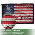 We The People Double-Sided House Flag ¨C 250 Years of Freedom Patriotic