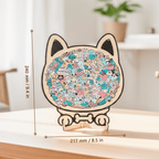 Morandi-Colored Lovely Dog Shaped Wooden Jigsaw Puzzle