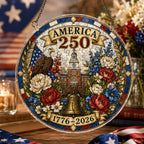 America 250 Acrylic Puzzle Hanging Ornament â€?1776â€?026 Patriotic Suncatcher Decor