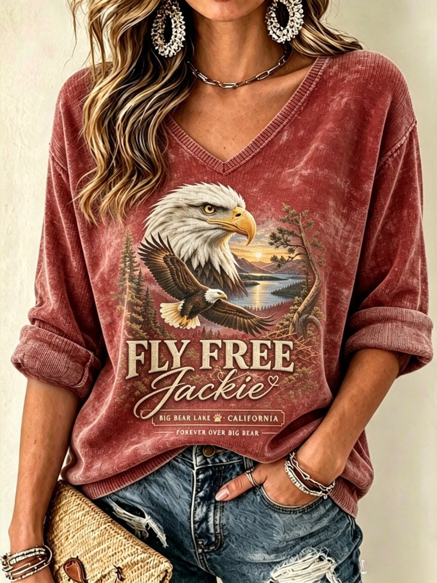 Women's Jackie Forever Our Queen Print Top