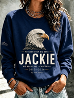 Women'S Forever Over Big Bear, Fly Free Jackie Printed Round Neck Sports Shirt