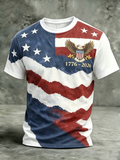 Men'S Casual American 250Th Anniversary Commemorative T-Shirt