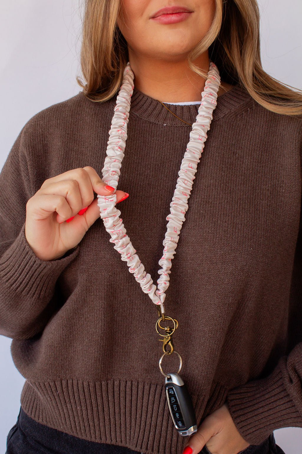 Pink Bows Lanyard