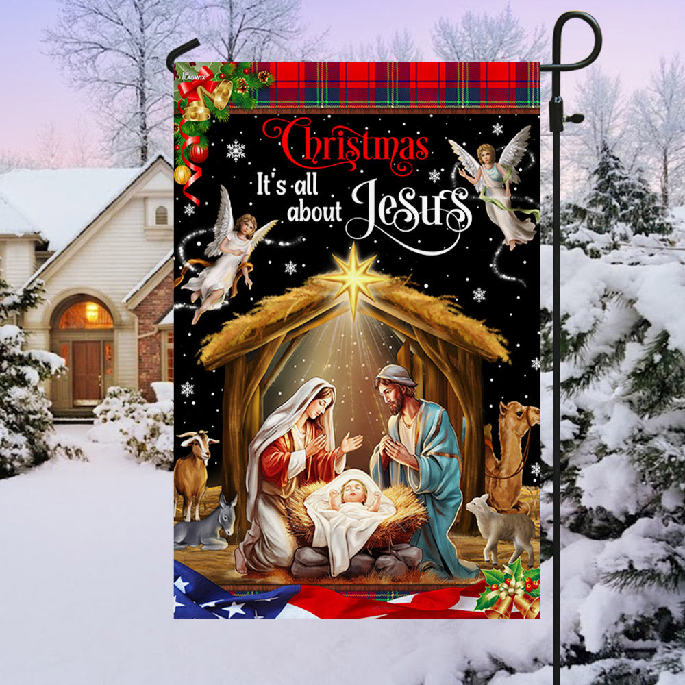 Christmas It¡¯s All About Jesus Flag