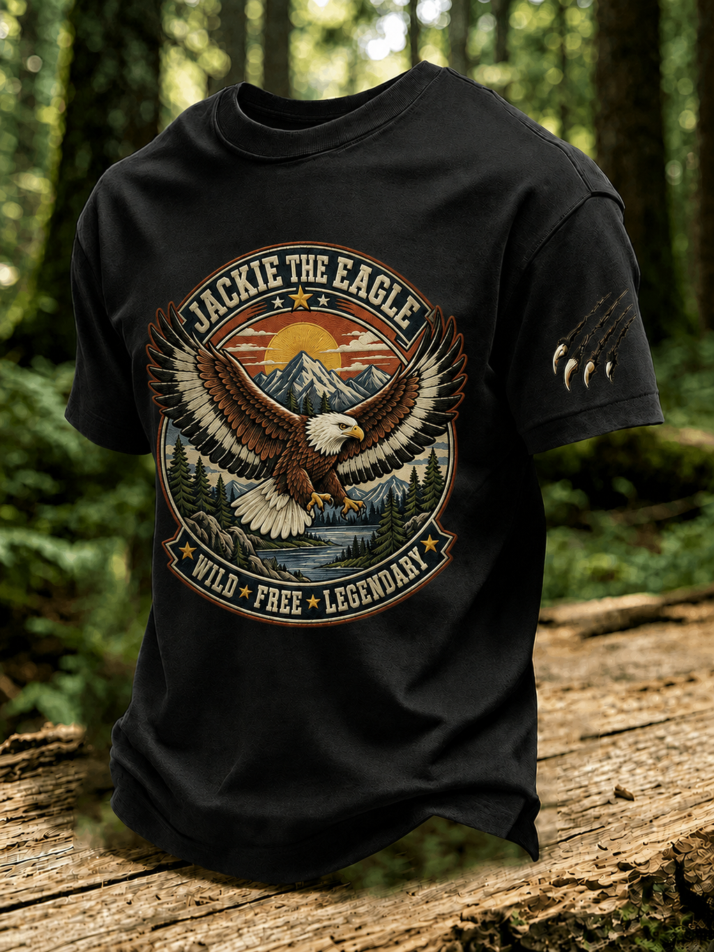 Men'S Forever Over Big Bear, Fly Free Jackie Printed Short-Sleeve T-Shirt