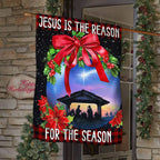 Jesus Is the Reason for the Season Christmas Flag