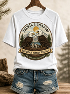 Women's Family Legacy Big Bear Lake California Wildlife Print T-shirt