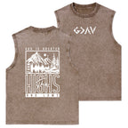 God Is Greater Christian Washed Tank Top