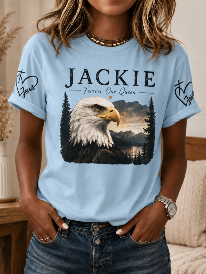 Women'S Forever Over Big Bear, Fly Free Jackie Printed Casual Top