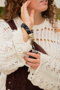 Black Leather Keychain