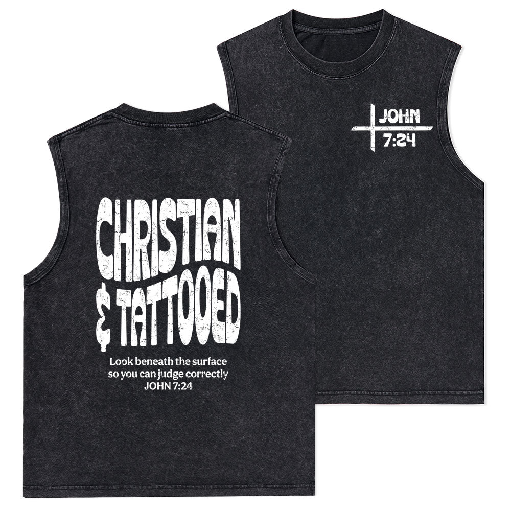 Christian & Tattooed Christian Washed Tank Top
