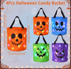 Halloween Colorful Candy Bags Led Light-up Gift Bags