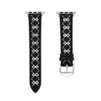 Embroidered Bow Leather Watch Band for Apple Watch