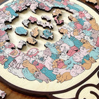 Morandi-Colored Cat/Dog Shaped Wooden Jigsaw Puzzle