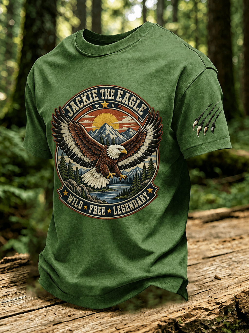 Men'S Forever Over Big Bear, Fly Free Jackie Printed Short-Sleeve T-Shirt