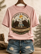 Women's Family Legacy Big Bear Lake California Wildlife Print T-shirt