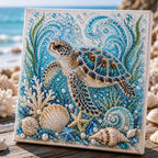 🌊Ocean Theme Pearl Art DIY Kit | 3D Sparkling Coastal Wall Decor 🐚✨