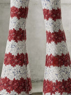Women'S Casual Retro-Print Trousers