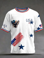Men's America 250th Anniversary Art Print Casual T-Shirt