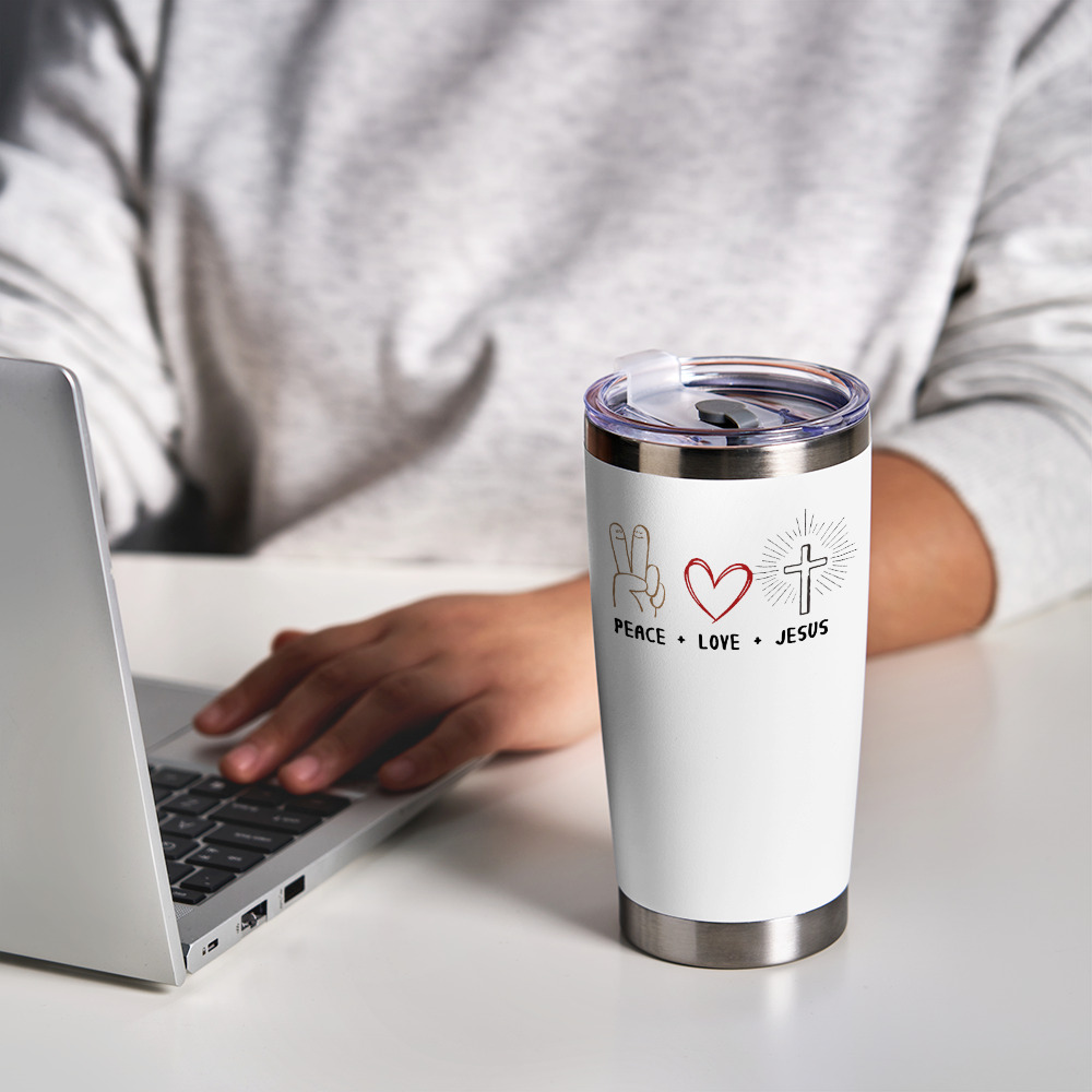 Peace Love Jesus  Christian 20OZ Tumbler