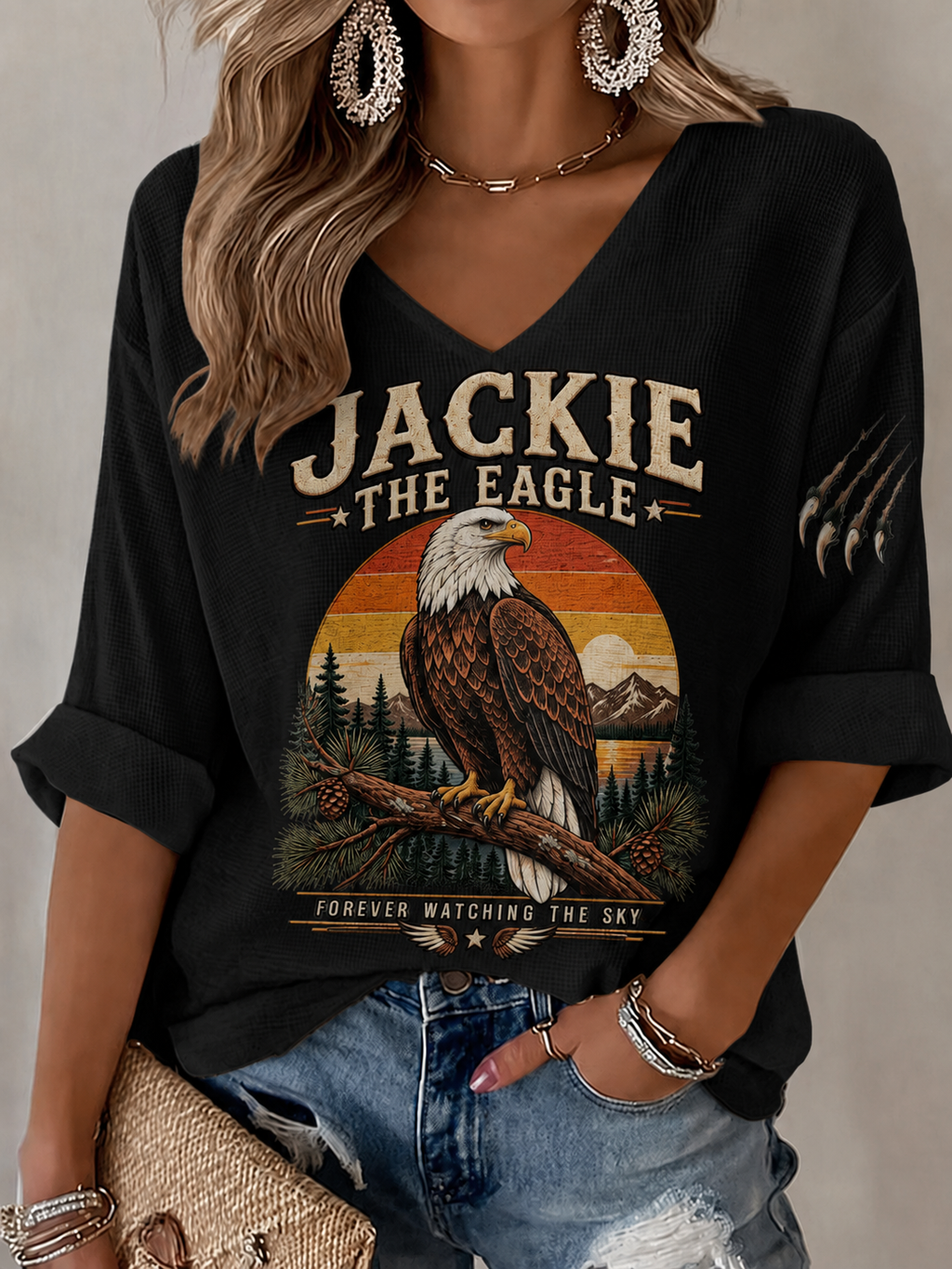 Women's Jackie Forever Our Queen Print Top