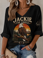 Women's Jackie Forever Our Queen Print Top