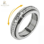 Anxiety Rings for Women & Men - Titanium Steel Fidget Band