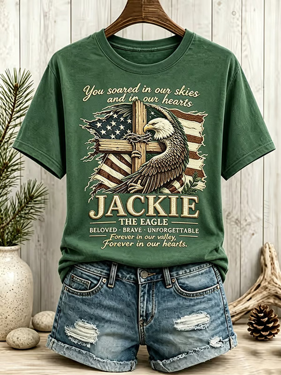 Retro In Loving Memory Of Jackie Rest In Peace Jackie Of Big Bear Valley A Legend. Forever In Our Hearts Print T-Shirt