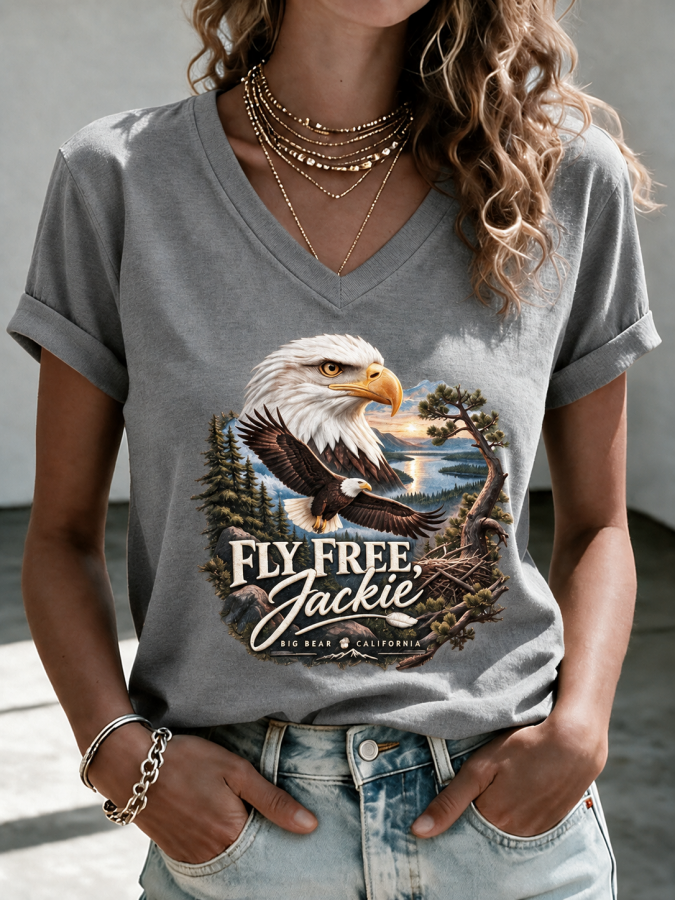 Women's Fly Free Jackie Printed T-shirt
