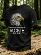 Men'S Forever Over Big Bear, Fly Free Jackie Printed Short-Sleeve T-Shirt